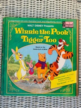 Winnie the Pooh And Tigger Too Record Album- With Story Book